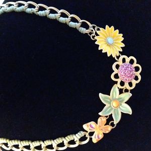 Lia Sophia enamel flower necklace